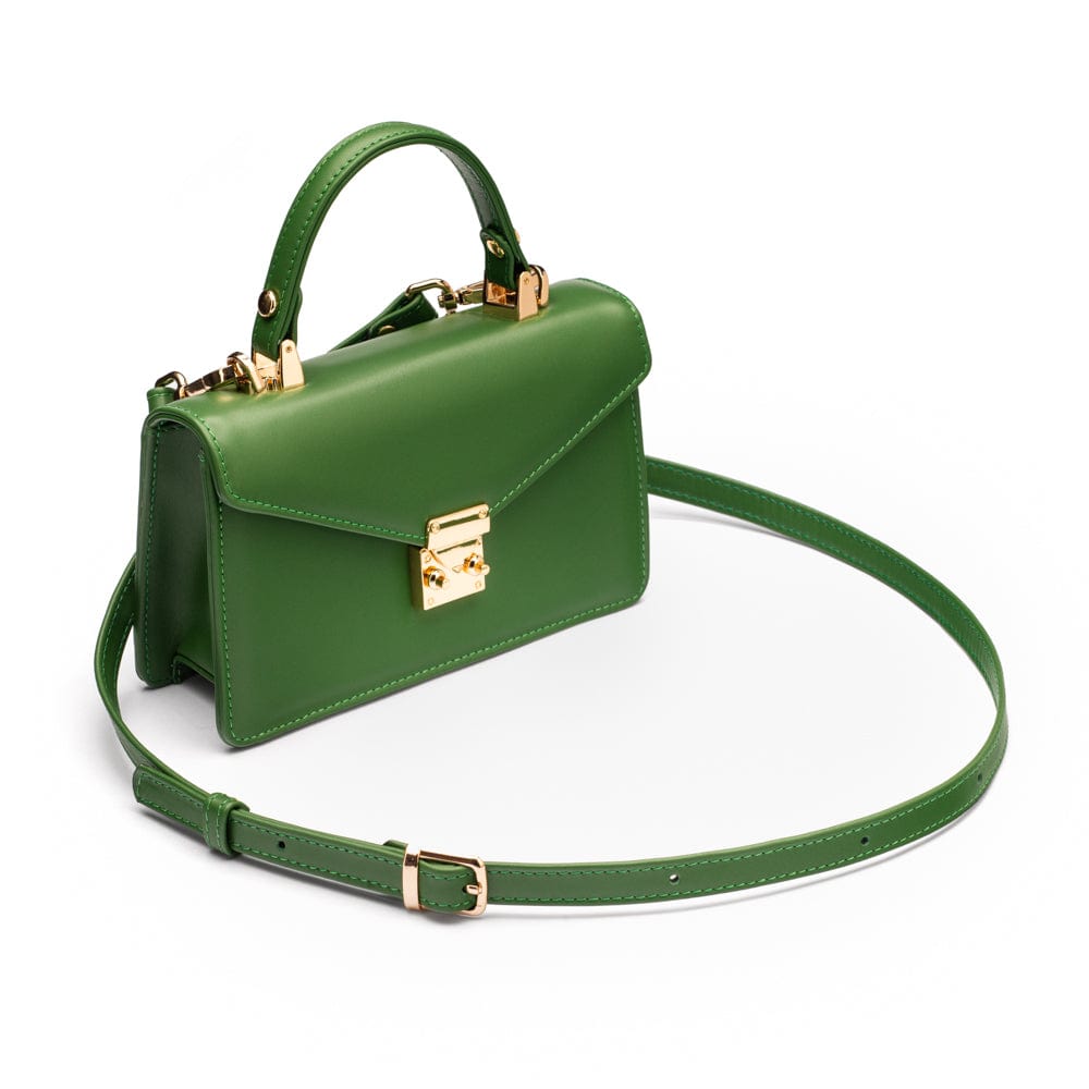 Maya top handle bag, green, side