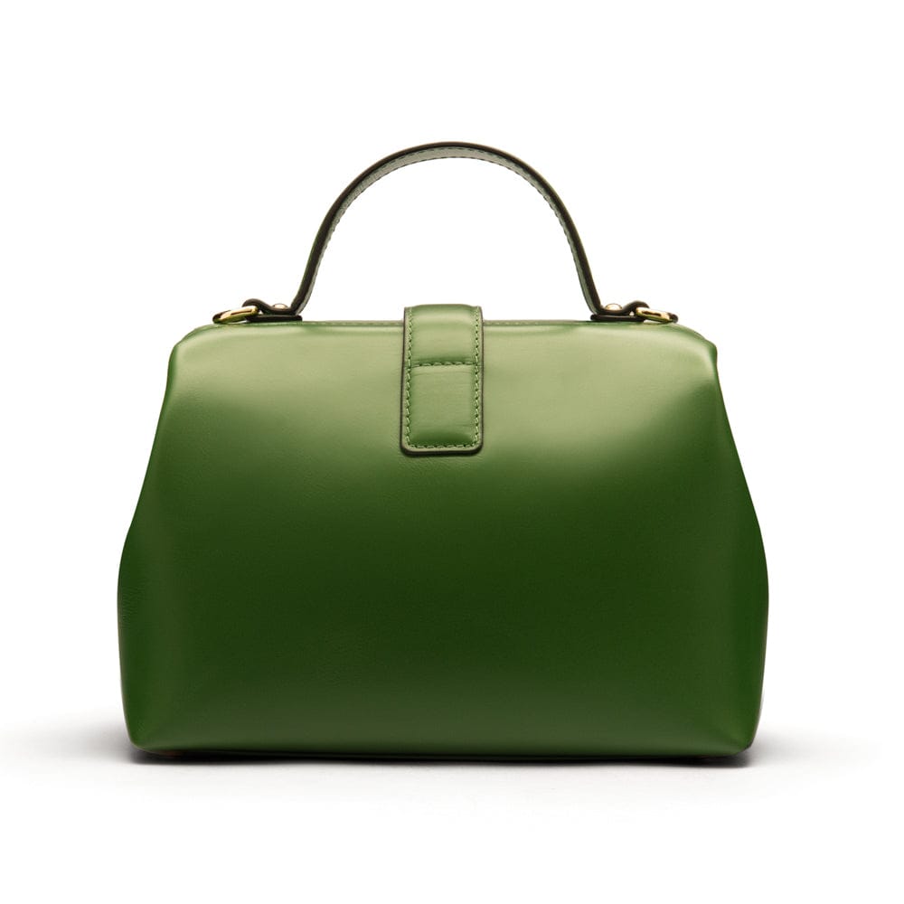 Mini leather Gladstone bag, green, back