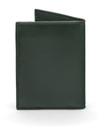 RFID Credit Card Wallet in green leather, back