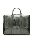 Gainsborough Leather 15" Laptop Bag - Grey Croc