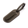 Leather luggage tag, grey