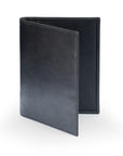 RFID Leather Passport Holder, Grey, front