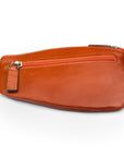 Large leather key case, havana tan, front