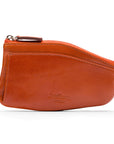 Large leather key case, havana tan, back