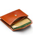 Leather business card holder, Havana tan, inside