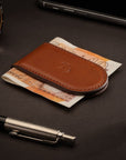 Leather Magnetic Money Clip, havana tan, lifestyle