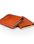 Pull apart business card holder, havana tan, inside