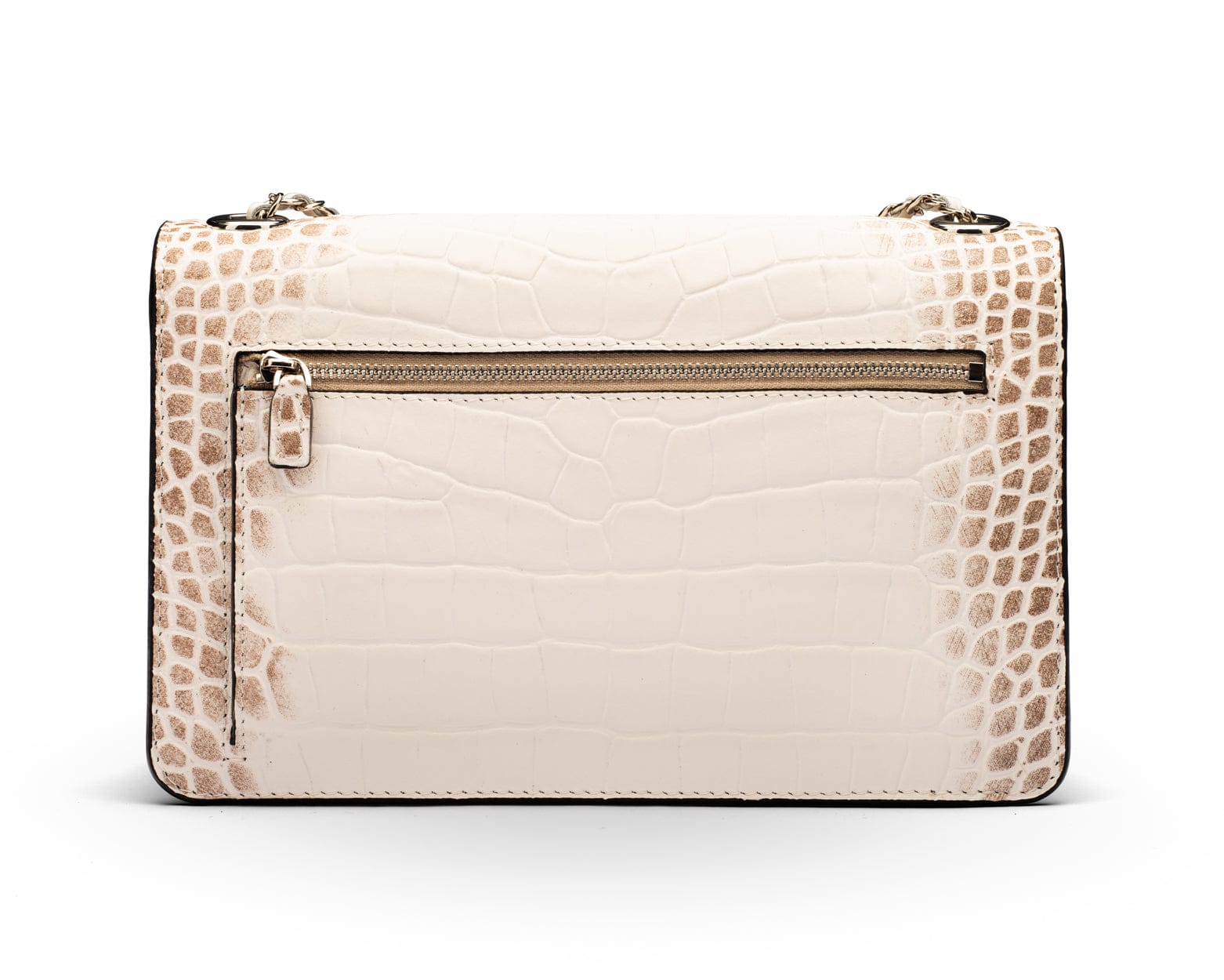 Julia bag, ivory burnished croc, back