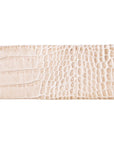 Triangular leather glasses case, ivory croc, reverse