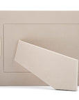 Leather photo frame, ivory, landscape back