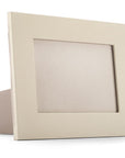  Leather photo frame, ivory, landscape  front
