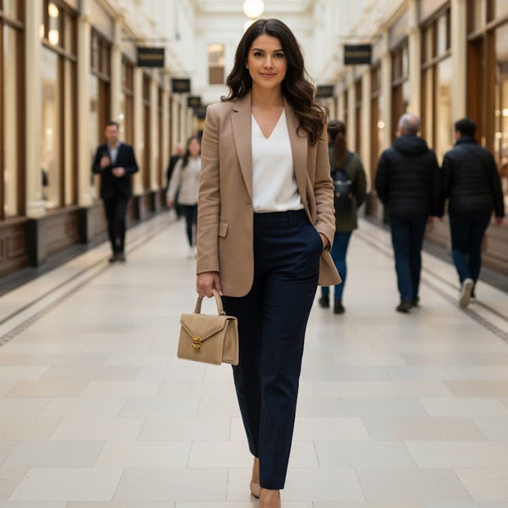 Real python Maya top handle bag, ivory, lifestyle