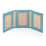 Mini leather trifold photo frame, light blue, 60 x 40mm, inside