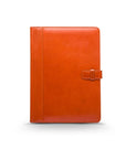 Leather conference folder, light tan, front