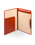 A4 leather document folder, light tan, inside