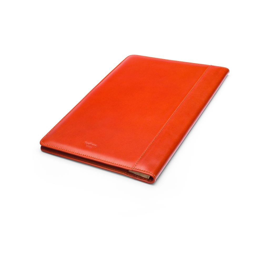 A4 leather document folder, light tan, back