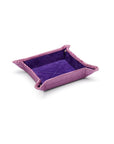 Small leather valet tray, lilac croc