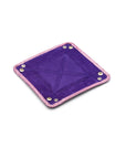 Small leather valet tray, lilac croc, flat