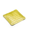 Small leather valet tray, lime croc, flat base