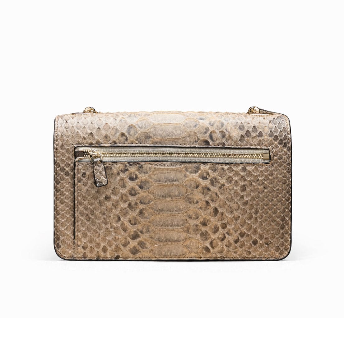 Mini Julia bag, real natural tan python, back
