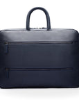 15" slim leather laptop bag, navy, back