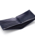 Men's bridle hide wallet, navy, inside