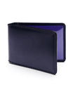 Leather Oyster card holder, navy, front