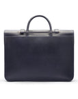 Leather music bag, navy, back