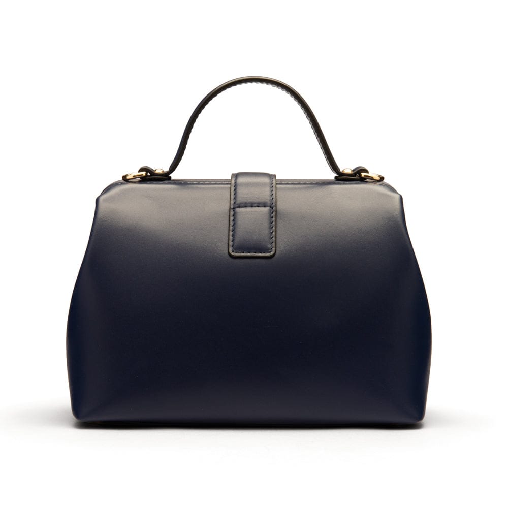 Mini leather Gladstone bag, navy back