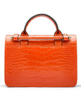 Mini top handle Harmony music bag, orange croc, back