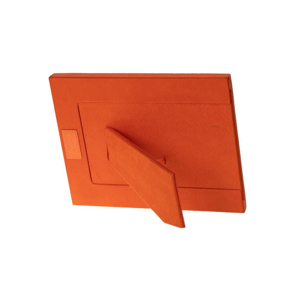 Luxury leather  frame, orange, landscape back