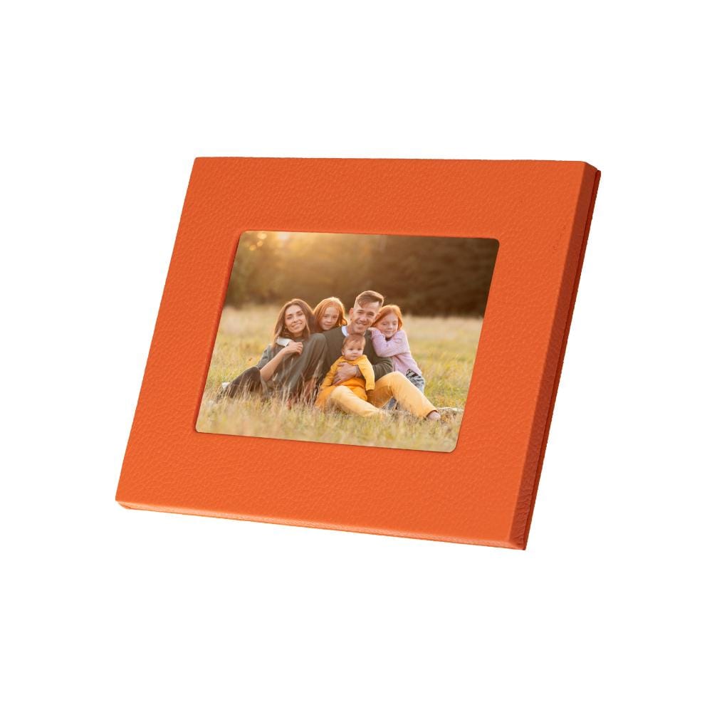 Luxury leather  frame, orange, landscape