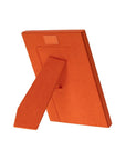 Luxury leather  frame, orange, portrait back