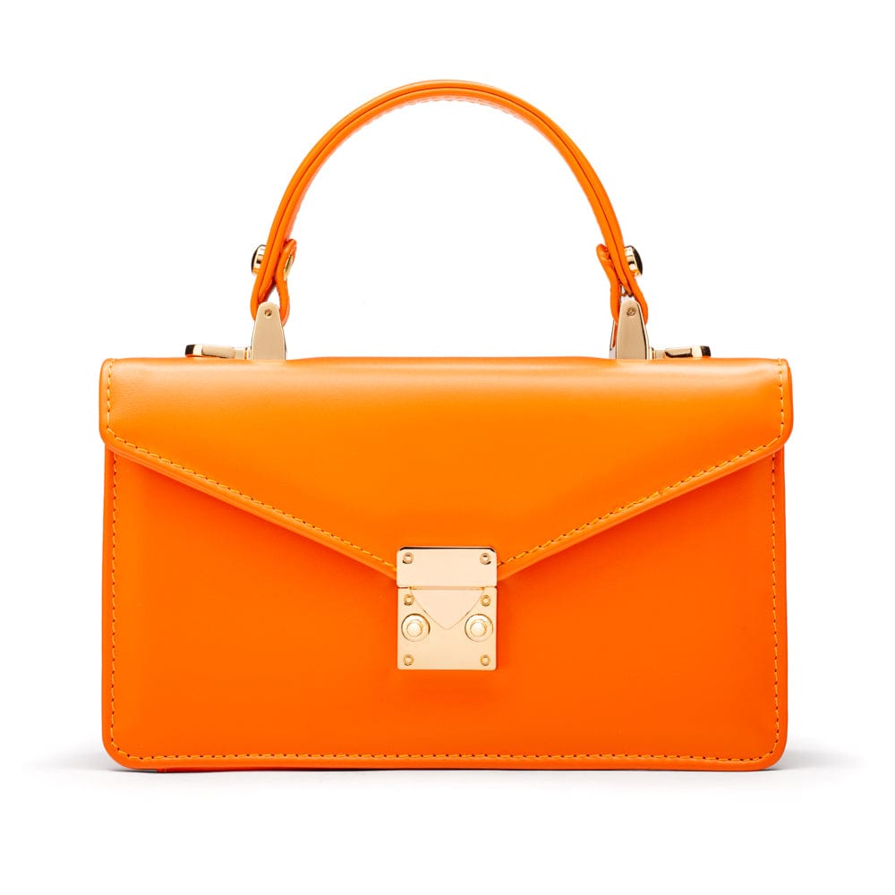 Maya top handle bag, orange, front