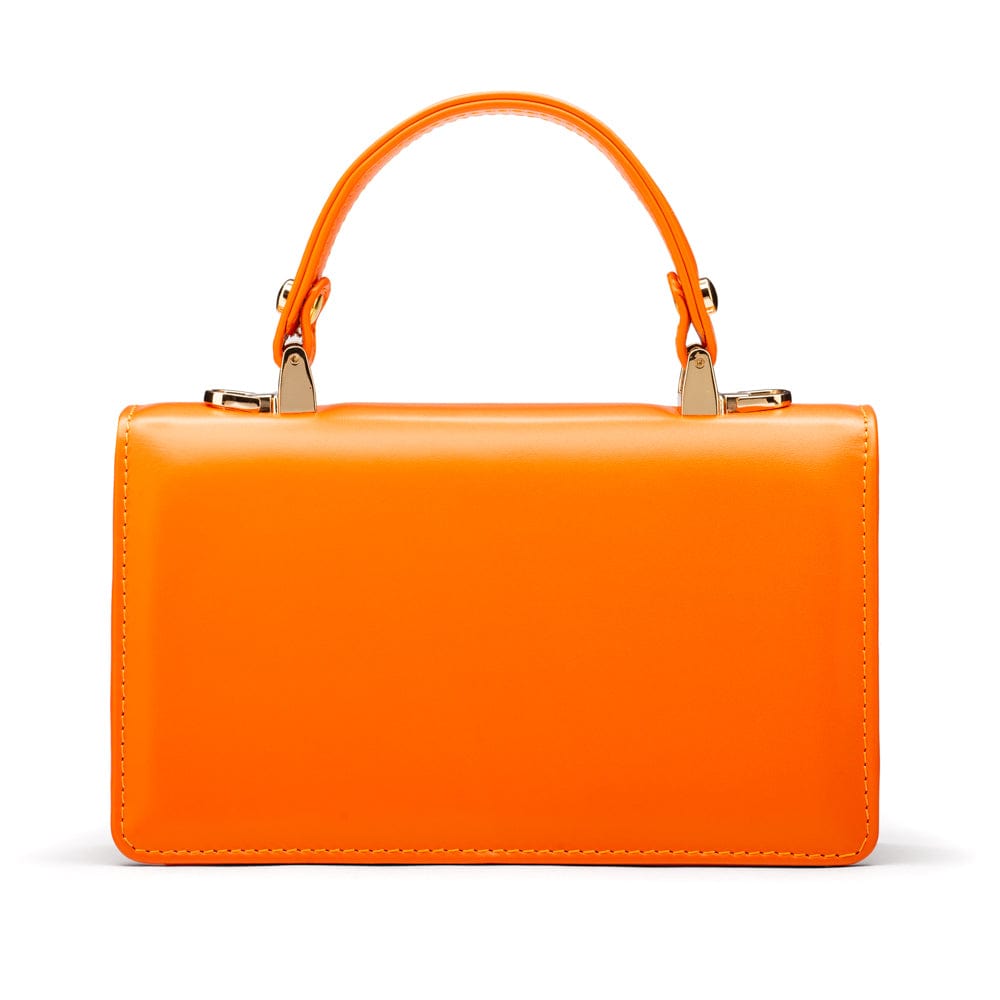 Maya top handle bag, orange, back