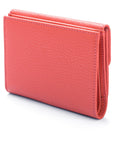 RFID leather purse, pink, front