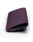 Slim Leather Glasses Lens Cover with Magnetic Closure, Purple, side view