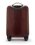 Small leather suitcase, burgundy croc, back