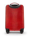 Small leather suitcase, red croc, back