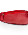 Large leather key case, red, front