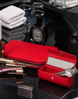 Leather lipstick case, red, lifestyle