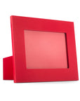 Luxury leather  frame, red, landscape front