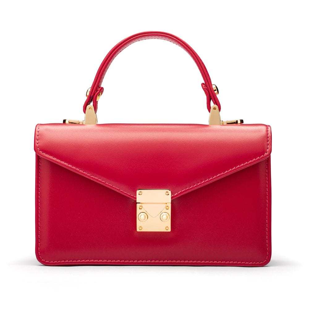 Maya top handle bag, red, front