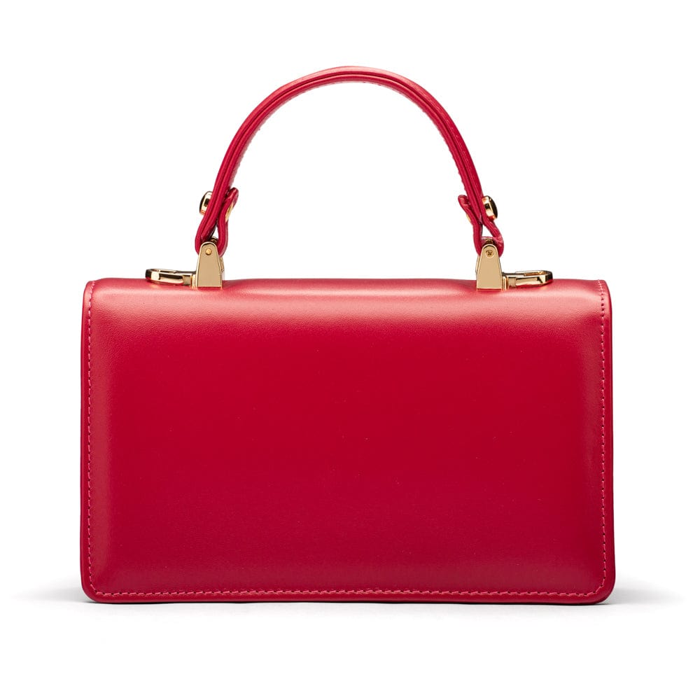 Maya top handle bag, red, back