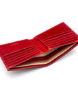 Men's RFID wallet with 10 CC, red, inside view