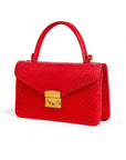 Real python Maya bag, red, side