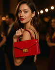 Real python Maya bag, red, lifestyle