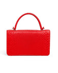 Real python Maya bag, red, back