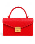 Real Python Maya Top Handle Bag - Red