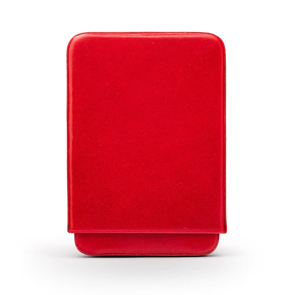 Pull apart business card holder, red, front